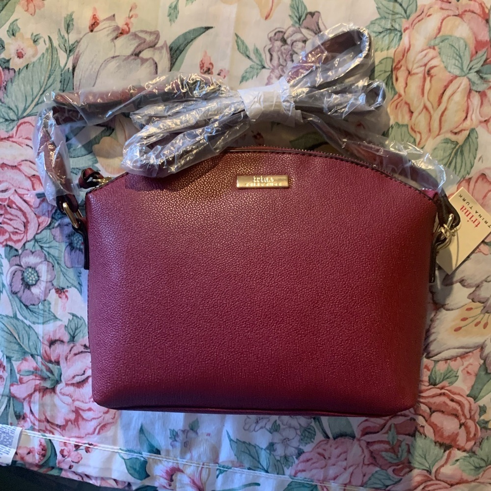 NWT Trina Women's Burgundy Crossbody Bag